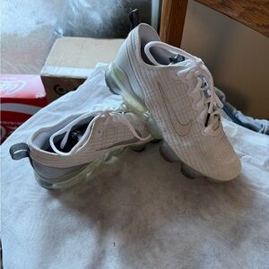 Nike Air White and Gray Athletic Shoes